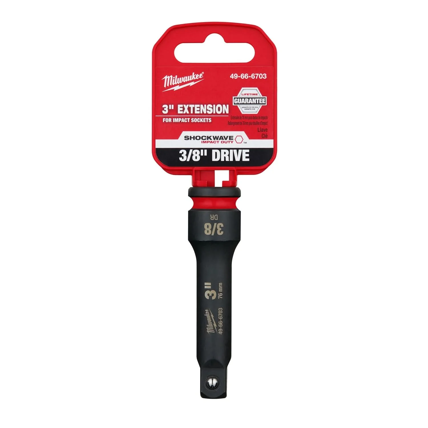 Milwaukee 49-66-6703 SHOCKWAVE Impact Duty 3/8-Inch Drive 3-Inch Extension - Image 1