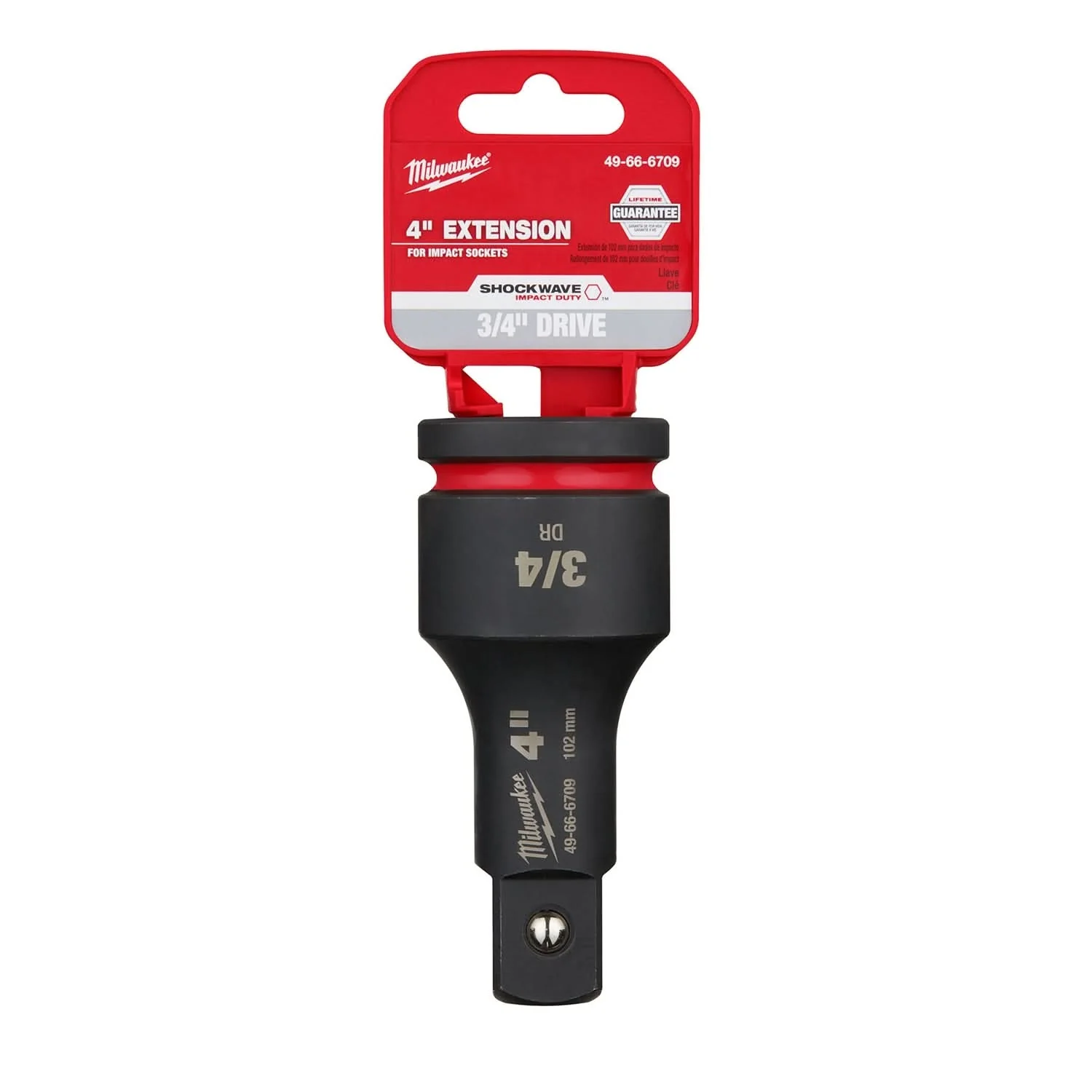 Milwaukee 49-66-6709 SHOCKWAVE Impact Duty 3/4-Inch Drive 4-Inch Extension - Image 1