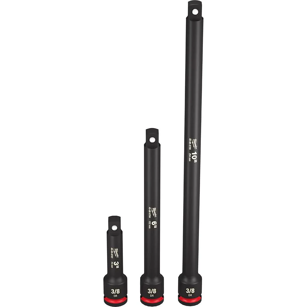 Milwaukee 49-66-6714 3PC SHOCKWAVE Impact Duty 3/8-Inch Drive Extension Set - Image 1