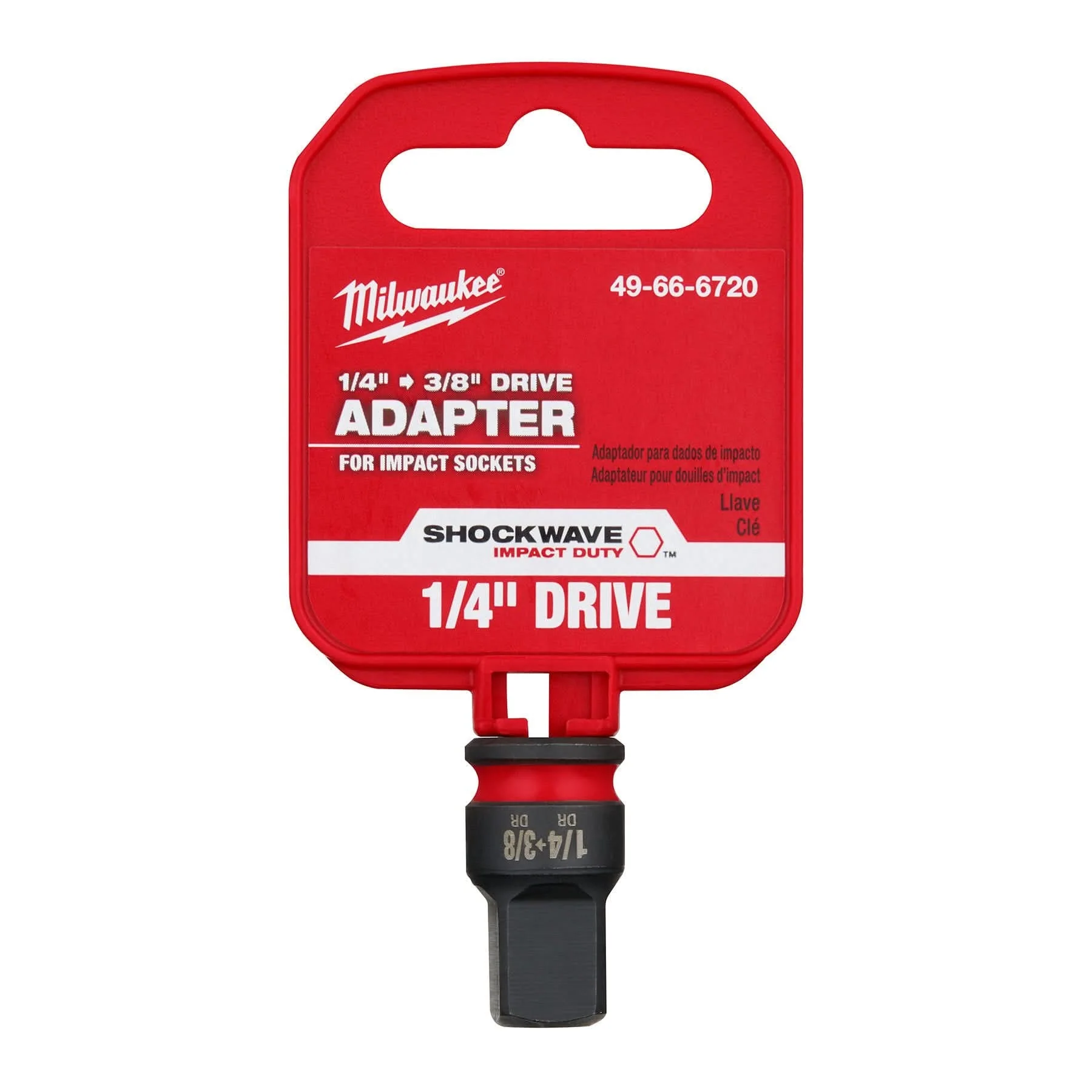 Milwaukee 49-66-6720 SHOCKWAVE Impact Duty 1/4-Inch Drive to 3/8-Inch Drive Adapter - Image 2
