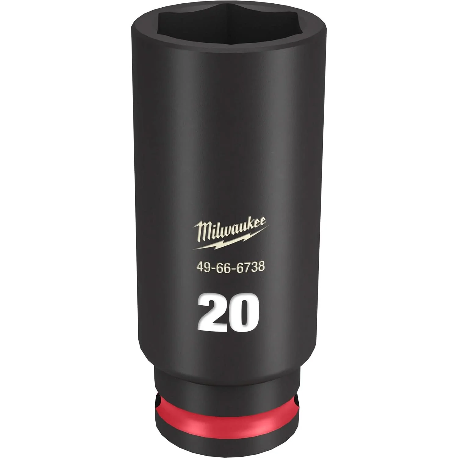 Milwaukee 49-66-6738 SHOCKWAVE Impact Duty 3/8-Inch Drive 20MM Deep 6 Point Socket - Image 1