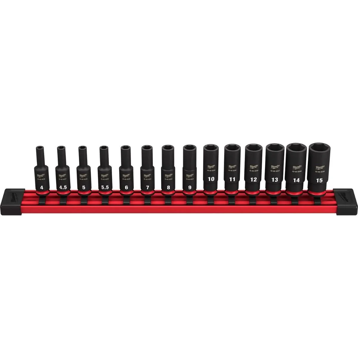 Milwaukee 49-66-7003 14-Piece SHOCKWAVE 1/4-Inch Metric Deep 6-Point Impact Duty Socket Set - Image 1