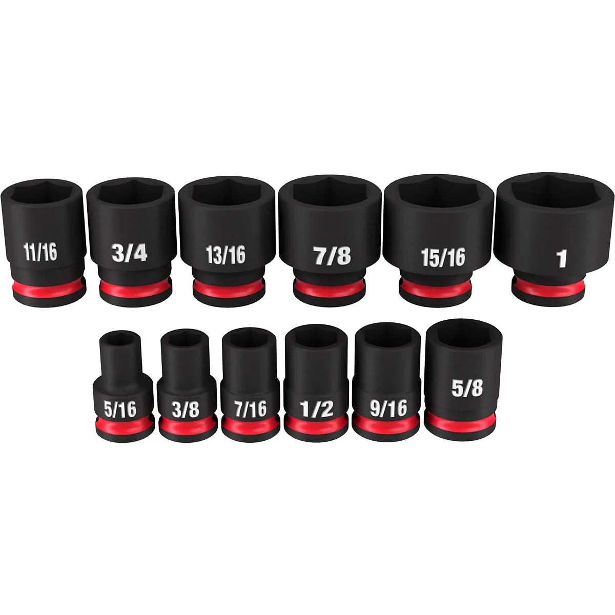 Milwaukee 49-66-7005 12-Piece SHOCKWAVE 3/8-Inch Drive SAE Standard 6-Point Impact Duty Socket Set (PROMO) - Image 3