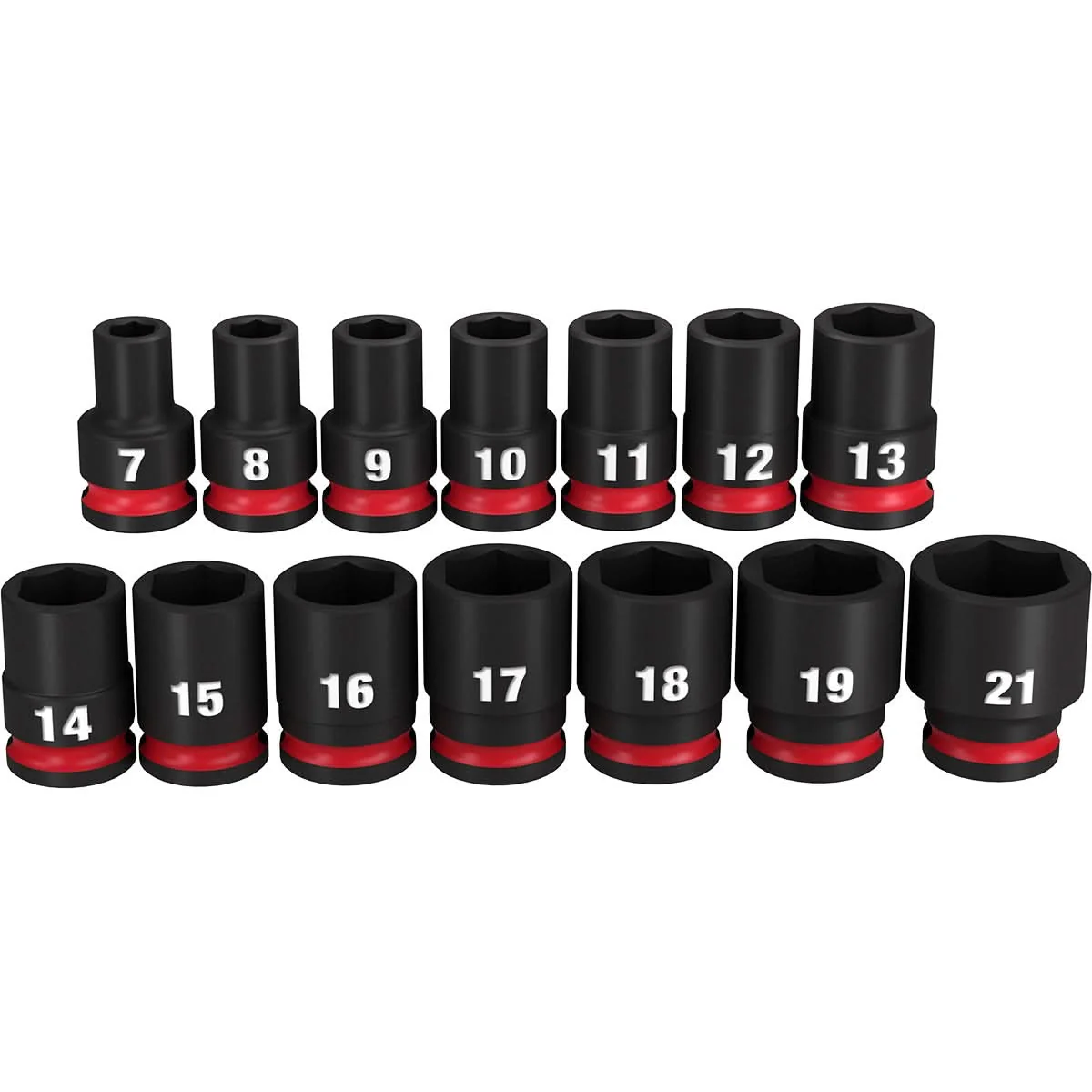 Milwaukee 49-66-7007 14-Piece SHOCKWAVE 3/8-Inch Drive Metric Standard 6-Point Impact Duty Socket Set - Image 1