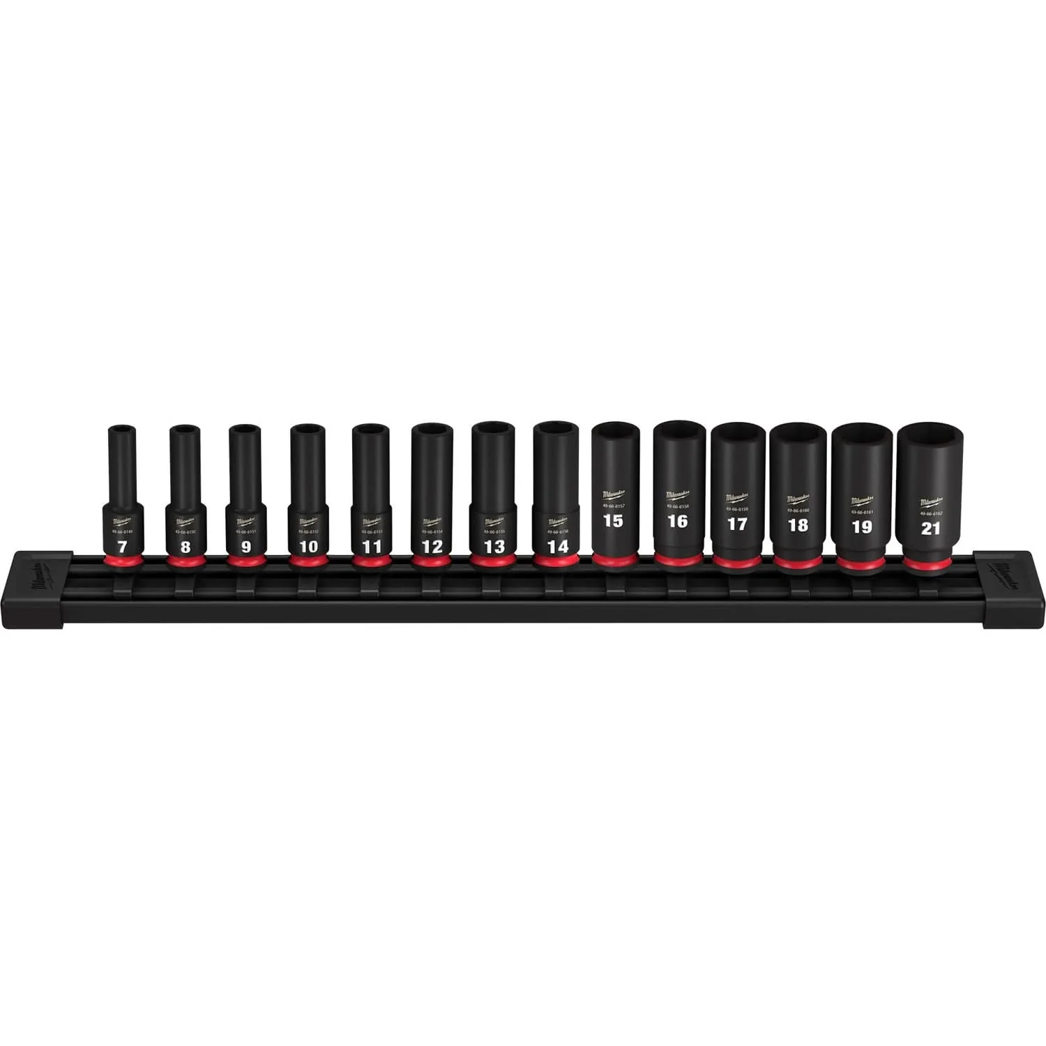 Milwaukee 49-66-7008 14-Piece SHOCKWAVE 3/8-Inch Drive Metric Deep 6-Point Impact Duty Socket Set - Image 1