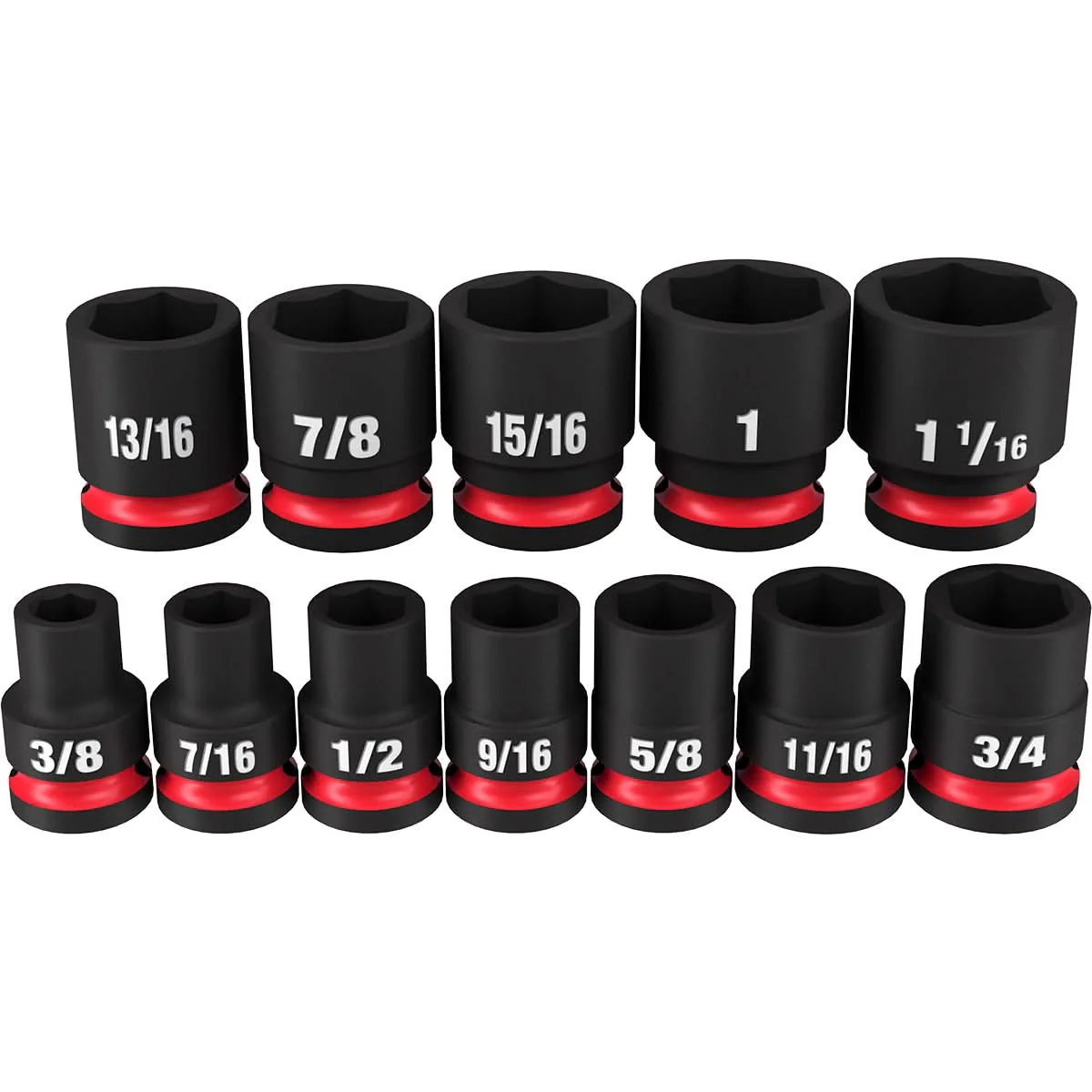 Milwaukee 49-66-7010 12-Piece SHOCKWAVE 1/2-Inch Drive SAE Standard 6-Point Impact Duty Socket Set (PROMO) - Image 3