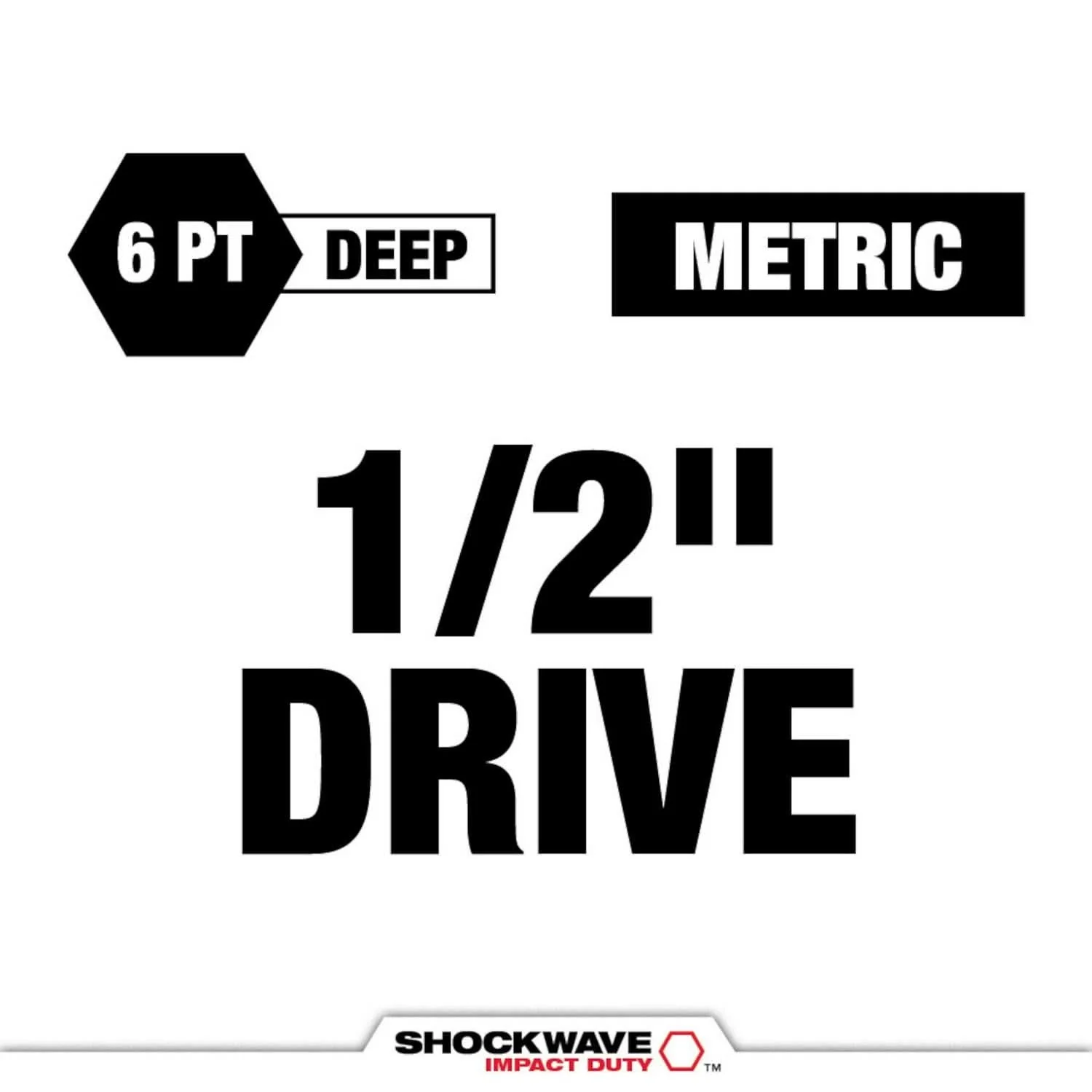 Milwaukee 49-66-7808 SHOCKWAVE Impact Duty 1/2 Drive 23MM Metric Lug Nut Wheel Socket - Image 2