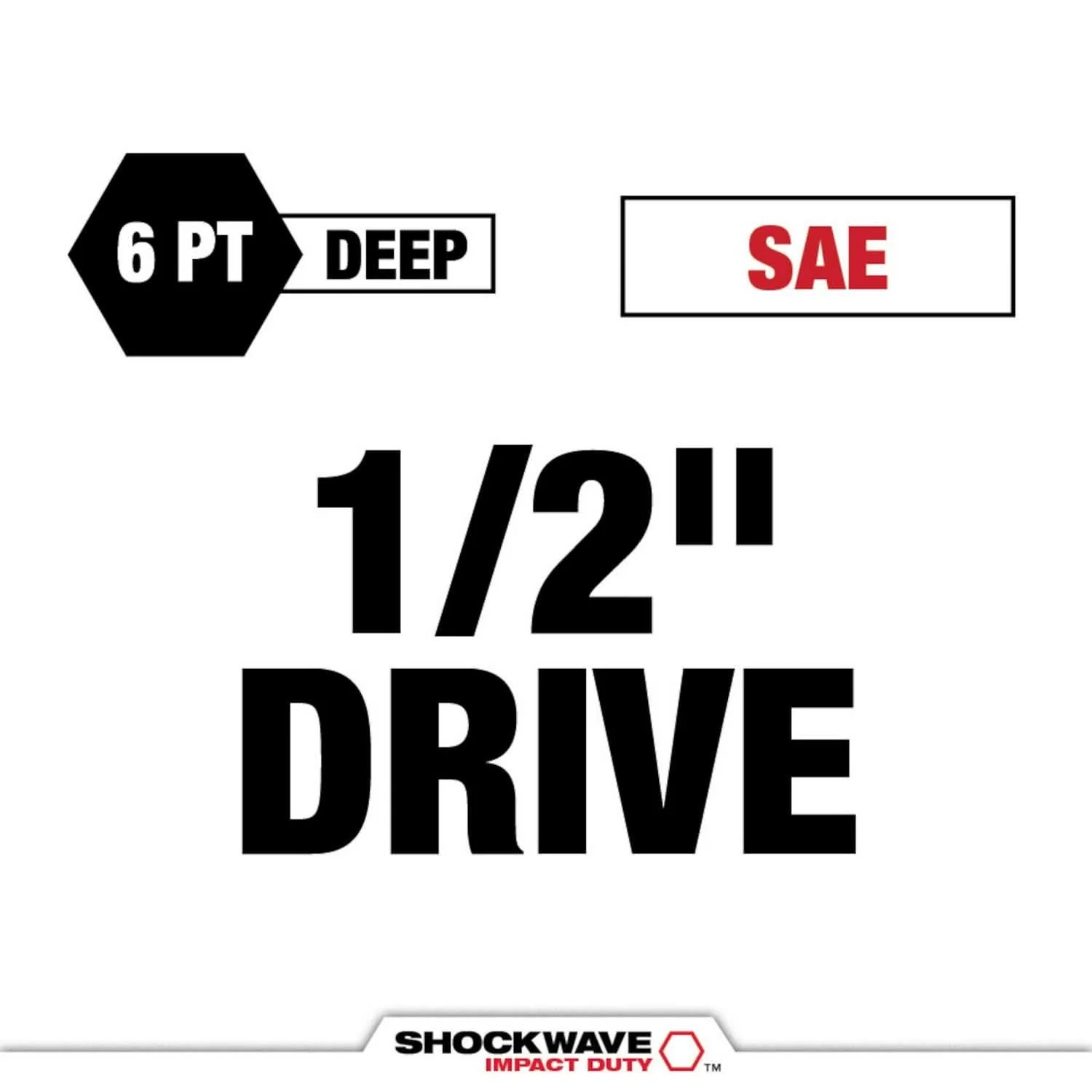 Milwaukee 49-66-7812 SHOCKWAVE Impact Duty 1/2 Drive 7/8" SAE Lug Nut Wheel Socket - Image 2