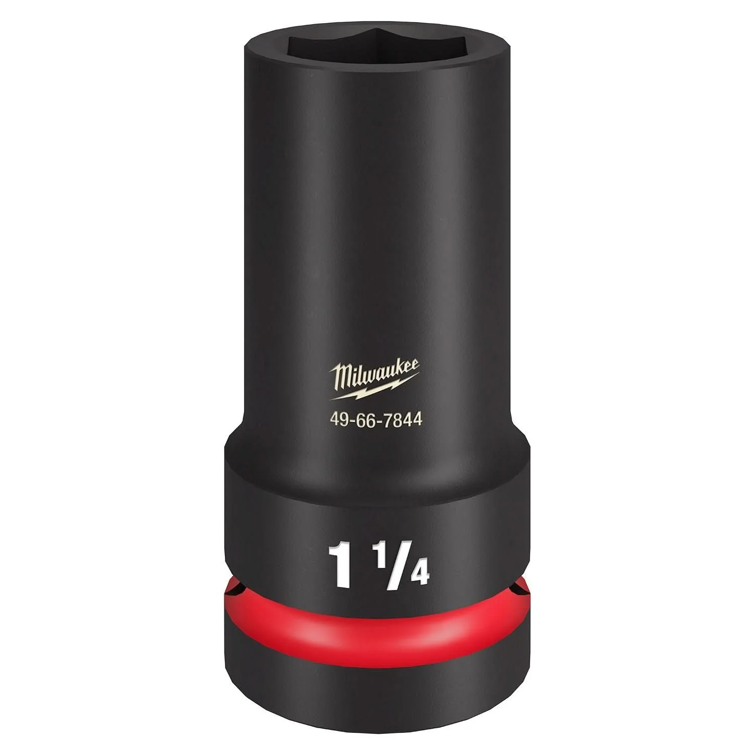 Milwaukee 49-66-7844 SHOCKWAVE Impact Duty 1" Drive 1-1/4" Thin Wall Extra Deep 6 Point Socket - Image 1