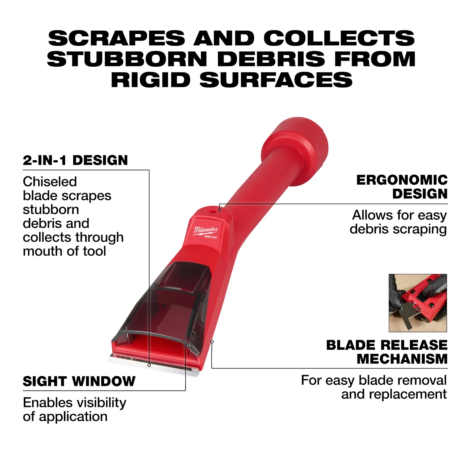 Milwaukee 49-90-2047 AIR-TIP Debris Scraper - Image 2