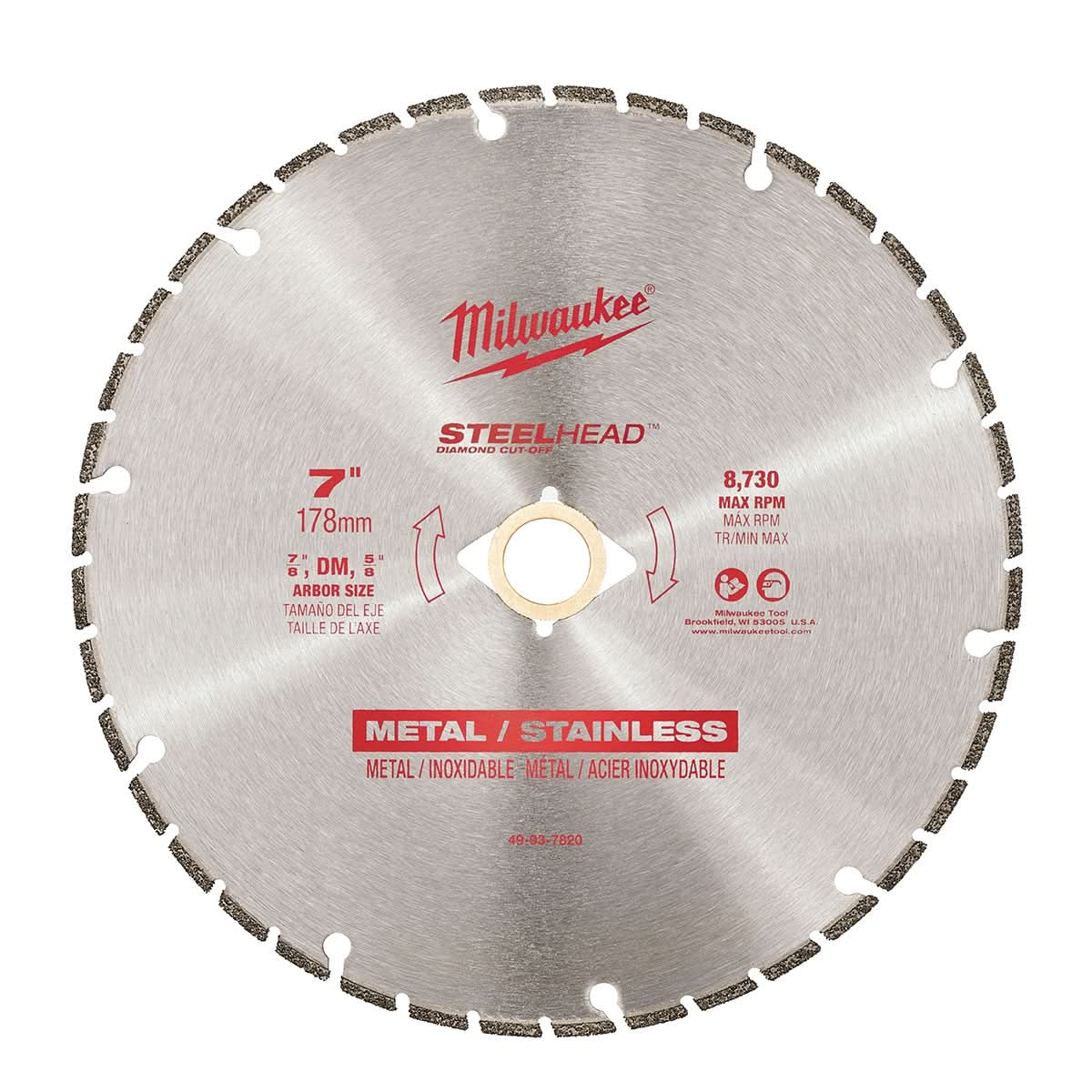 Milwaukee 49-93-7820 7″ SteelHead Diamond Cut-Off