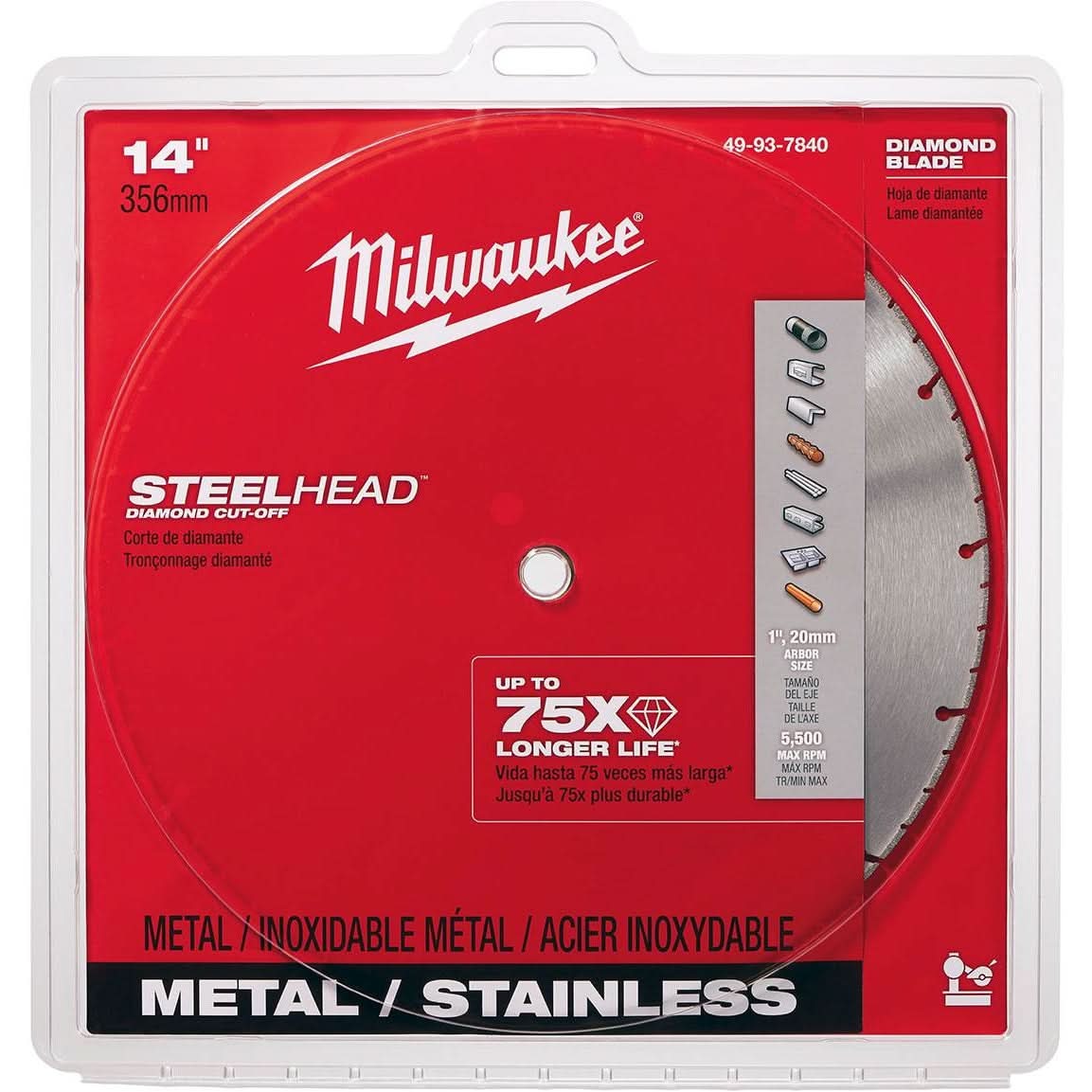 Milwaukee 49-93-7840 14-Inch Steelhead Diamond Cut-Off - Image 1