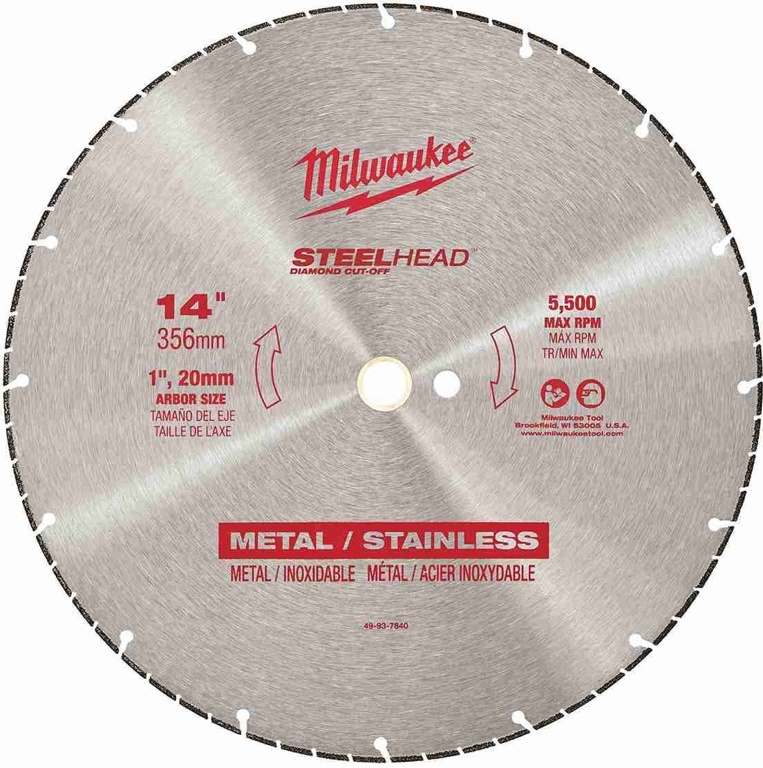 Milwaukee 49-93-7840 14-Inch Steelhead Diamond Cut-Off - Image 2