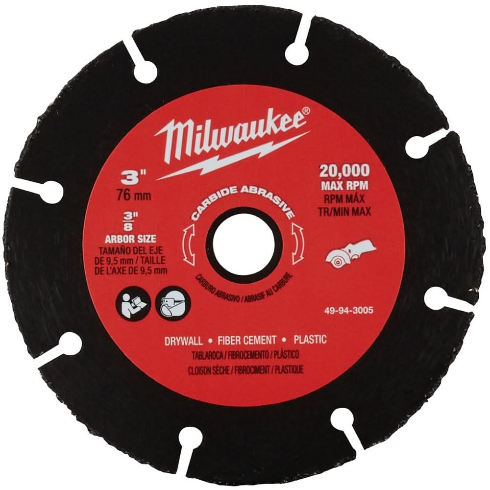 Milwaukee 49-94-3005 3″ Carbide Abrasive Blade