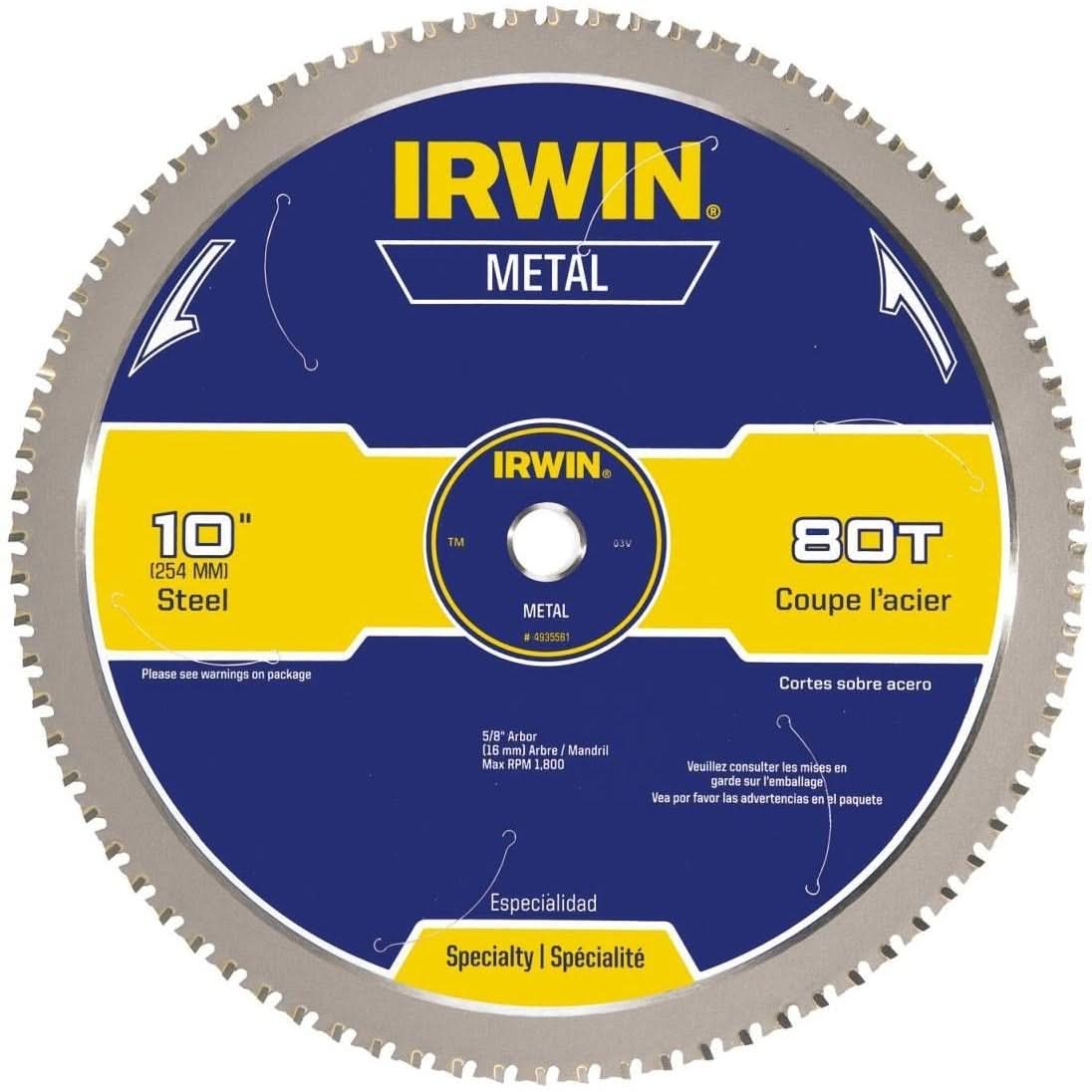 Irwin 4935561 Metal Cutting Blade 10 in. 80T - Image 1