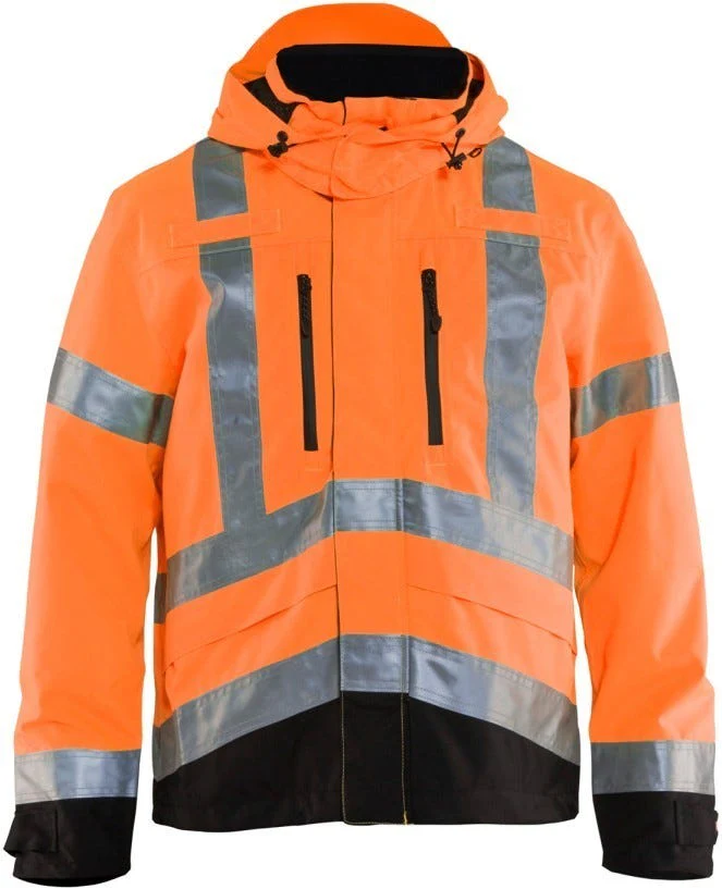 Blaklader 49371977 Hi-Vis Shell Jacket, High-Visibility Orange / Black - Image 1