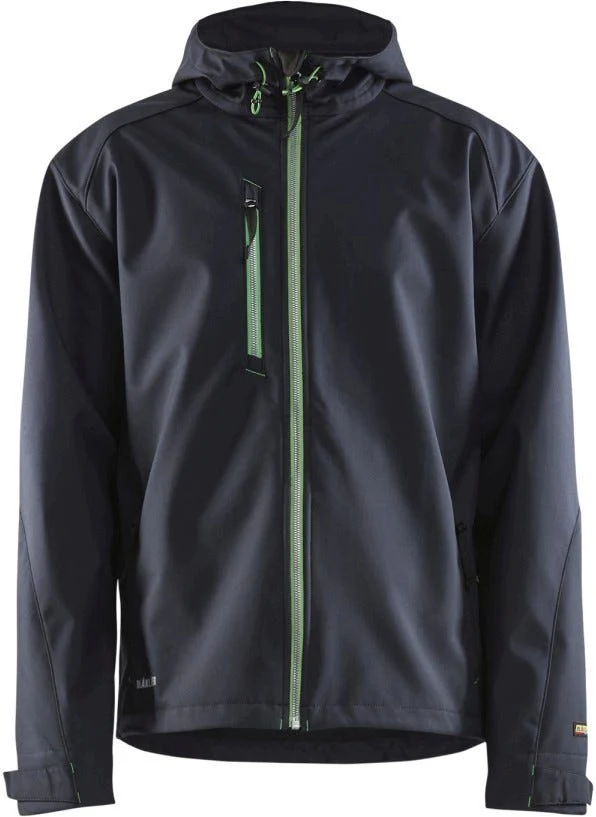 Blaklader 49392517 Pro Softshell Jacket, Dark Navy / Green - Image 1