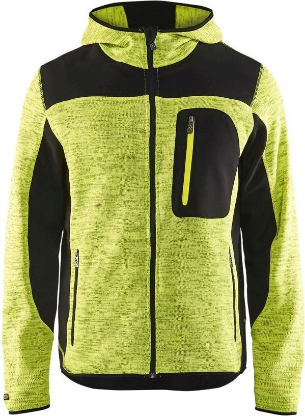 Blaklader 49402117 Knitted Jacket, High-Visibility Yellow / Black - Image 1