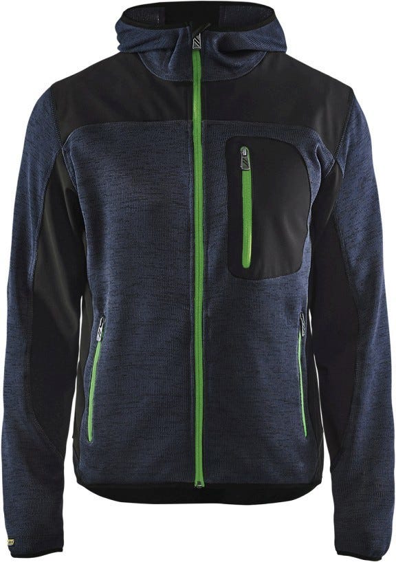 Blaklader 49402117 Knitted Jacket, Dark Navy / Green - Image 1