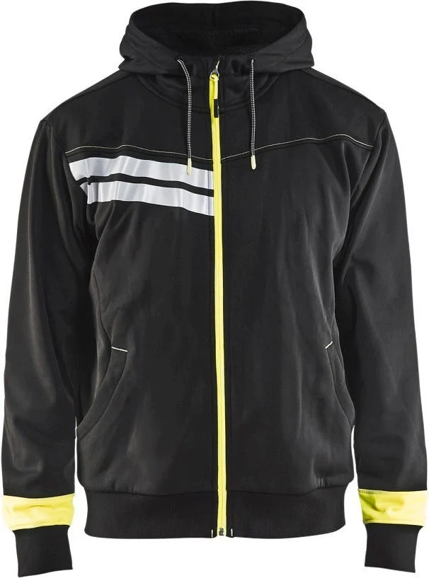 Blaklader 49582526 Visibility Hooded Sweatshirt, High-Visibility Yellow / Black - Image 1