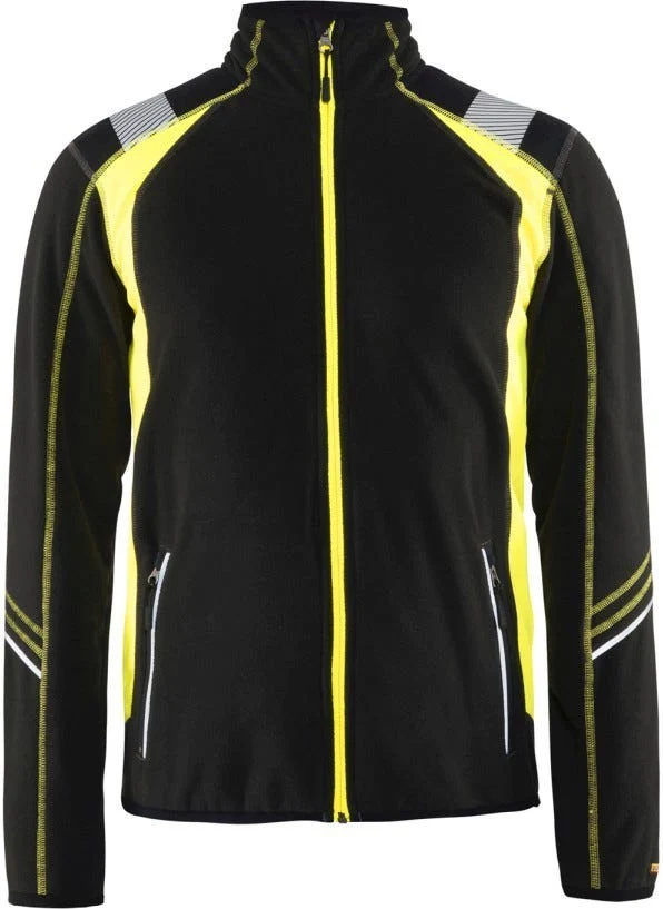 Blaklader 49941010 Micro Fleece Jacket, High-Visibility Yellow / Black - Image 1