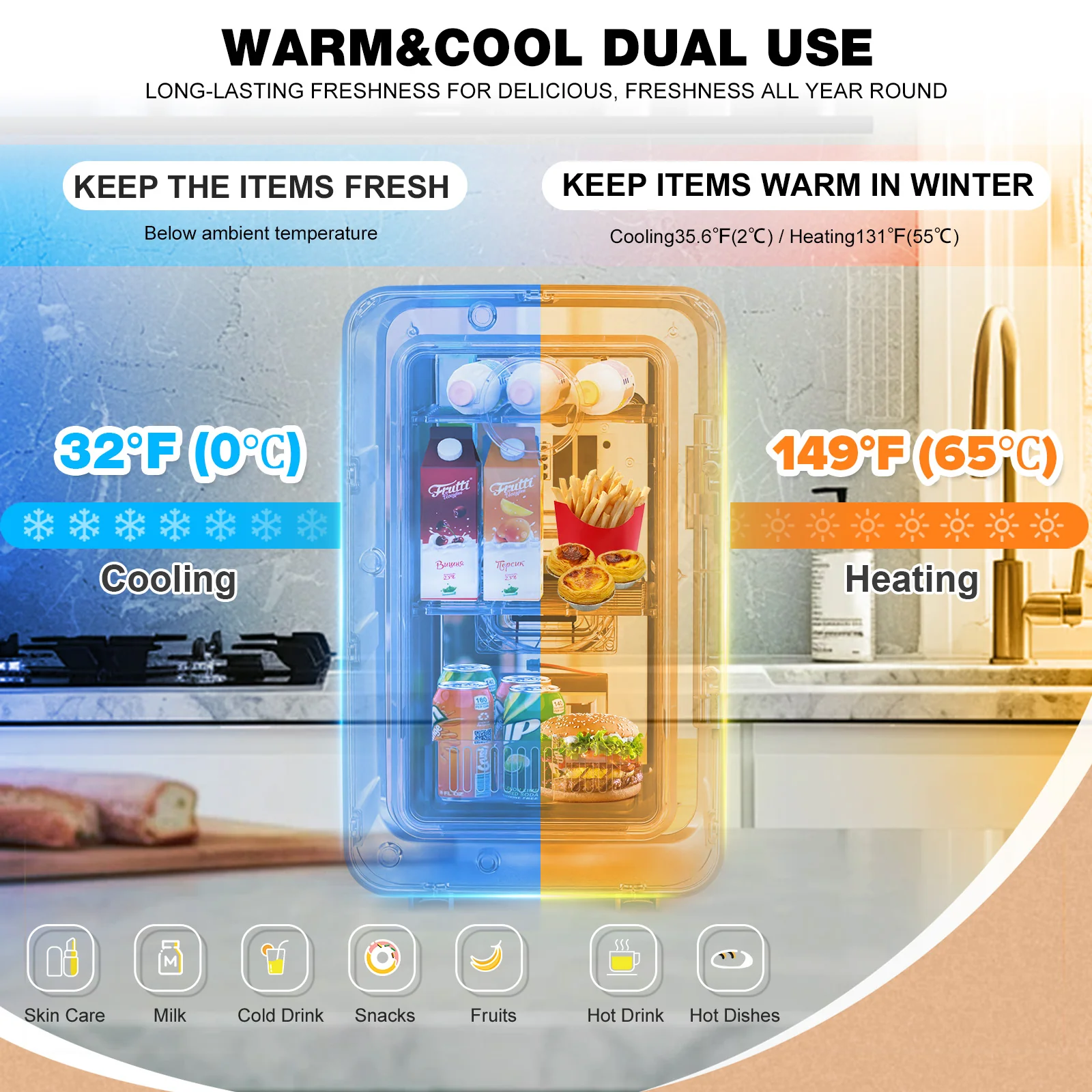 Advwin Dual Voltage Portable Mini Fridge - Image 3