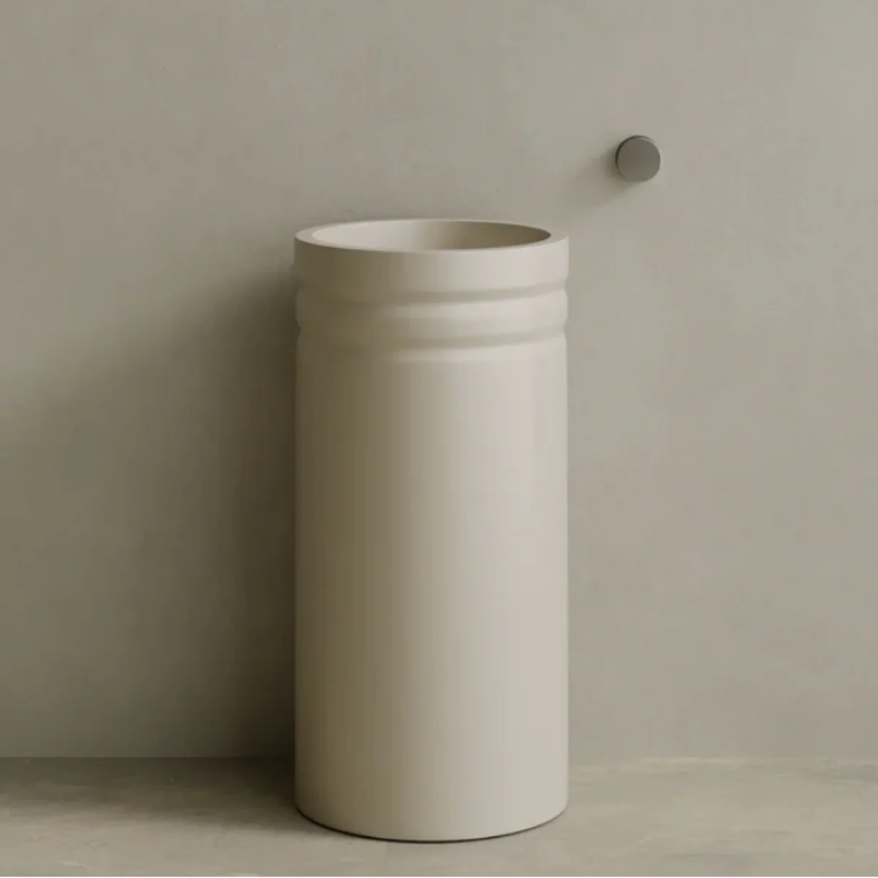 ELEMENTO BATH | 17" x 33" SOLID SURFACE RESIN PEDESTAL SINK | $1,478.50 - $1,556.20 - Image 2
