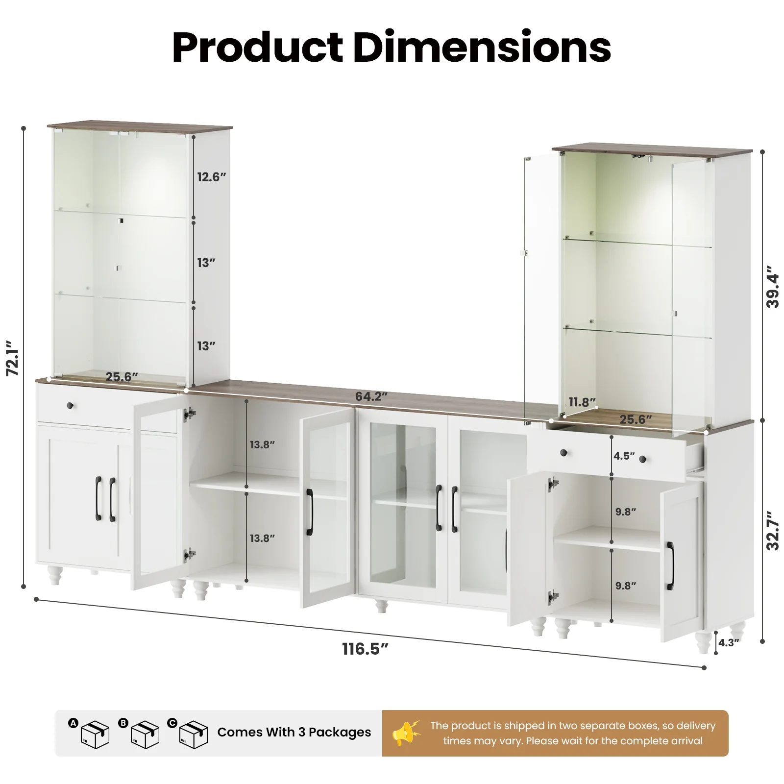 Advwin 3-Piece Entertainment Center for TVs - Image 3