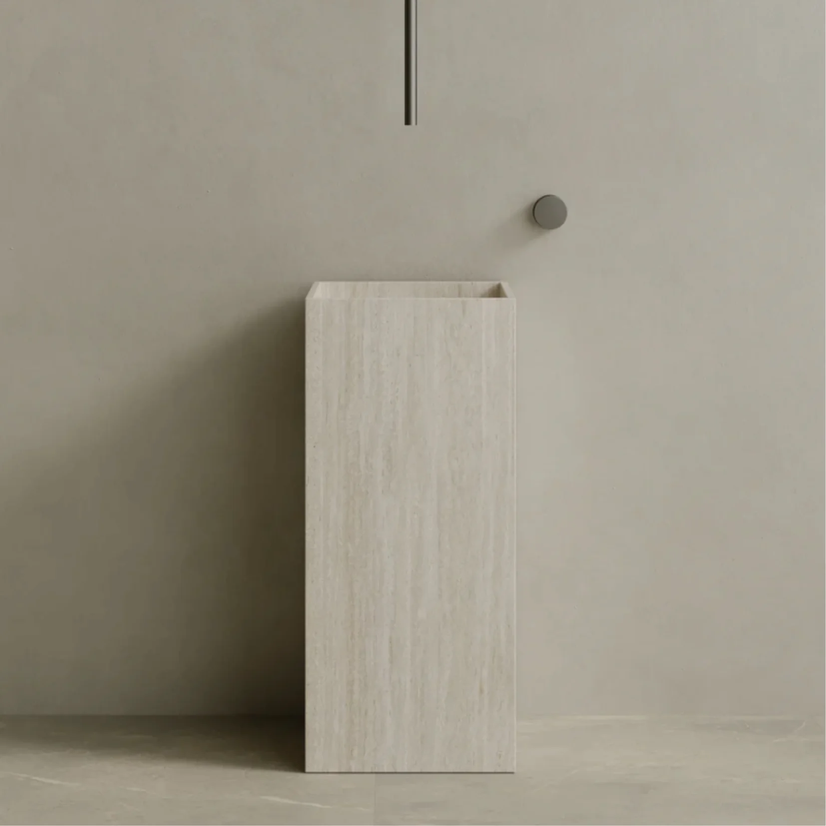 ELEMENTO BATH | QUARO HANDCRAFTER STONE PEDESTAL SINK | $3,313.20 - $6,894.80 - Image 2