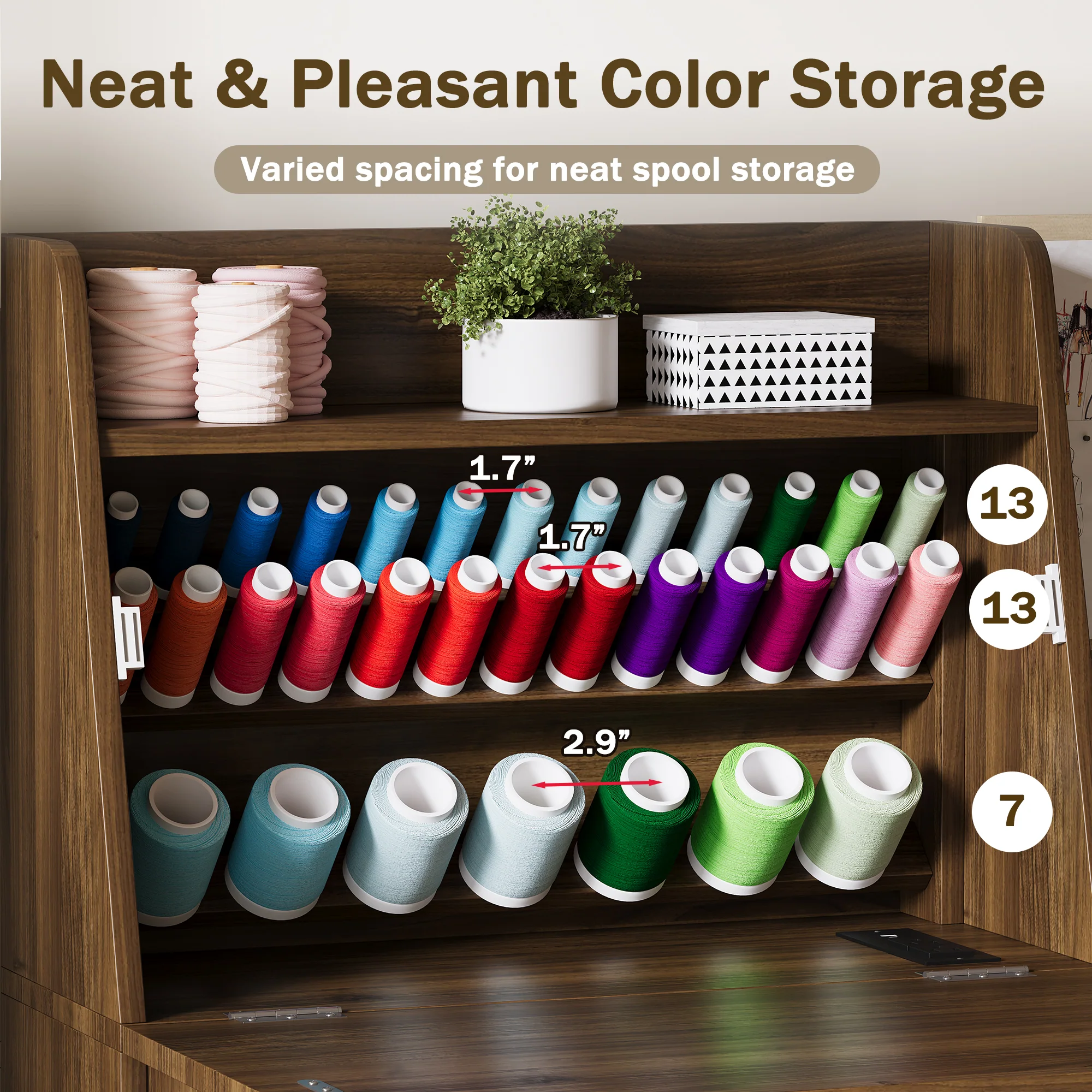 Advwin Folding Sewing Machine Cabinet - Image 3