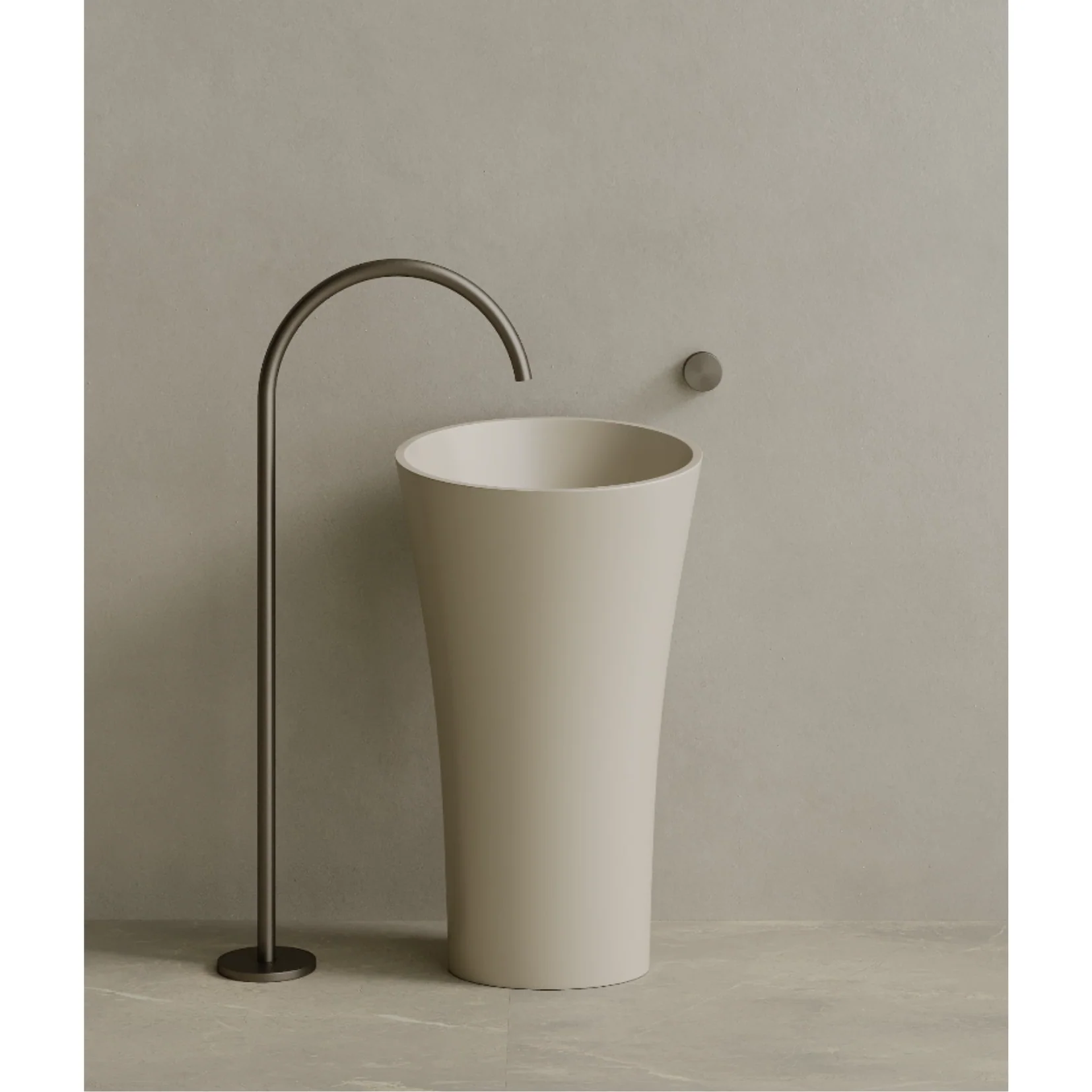 ELEMENTO BATH | 20" x 36" / 21" x 36" SOLID SURFACE PEDESTAL SINK | $1,435.90 - $1,551.40 - Image 2