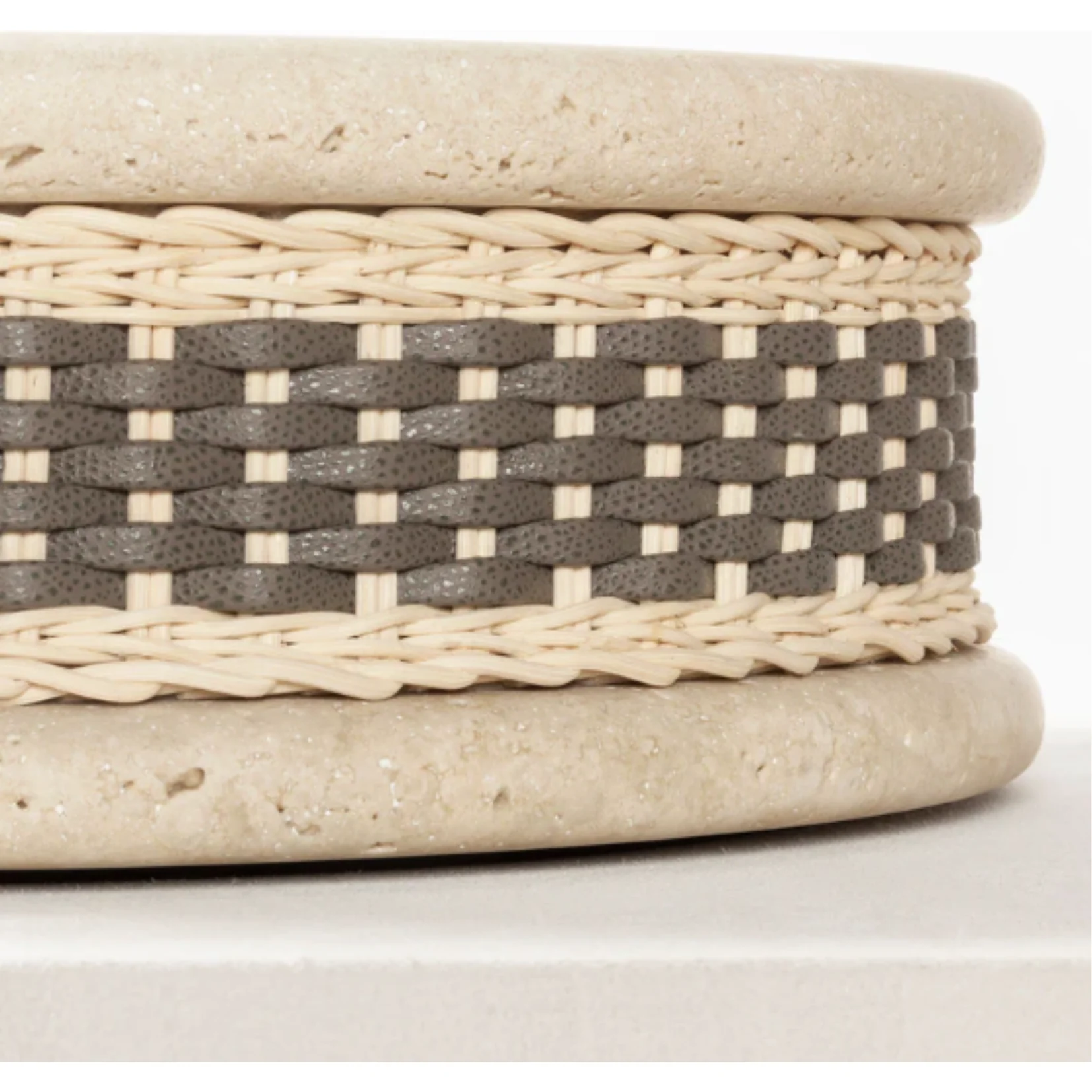 GIOBAGNARA | COURBET LEATHER AND RATTAN CENTERPIECE | $ 695.00 - $ 750.00 - Image 2