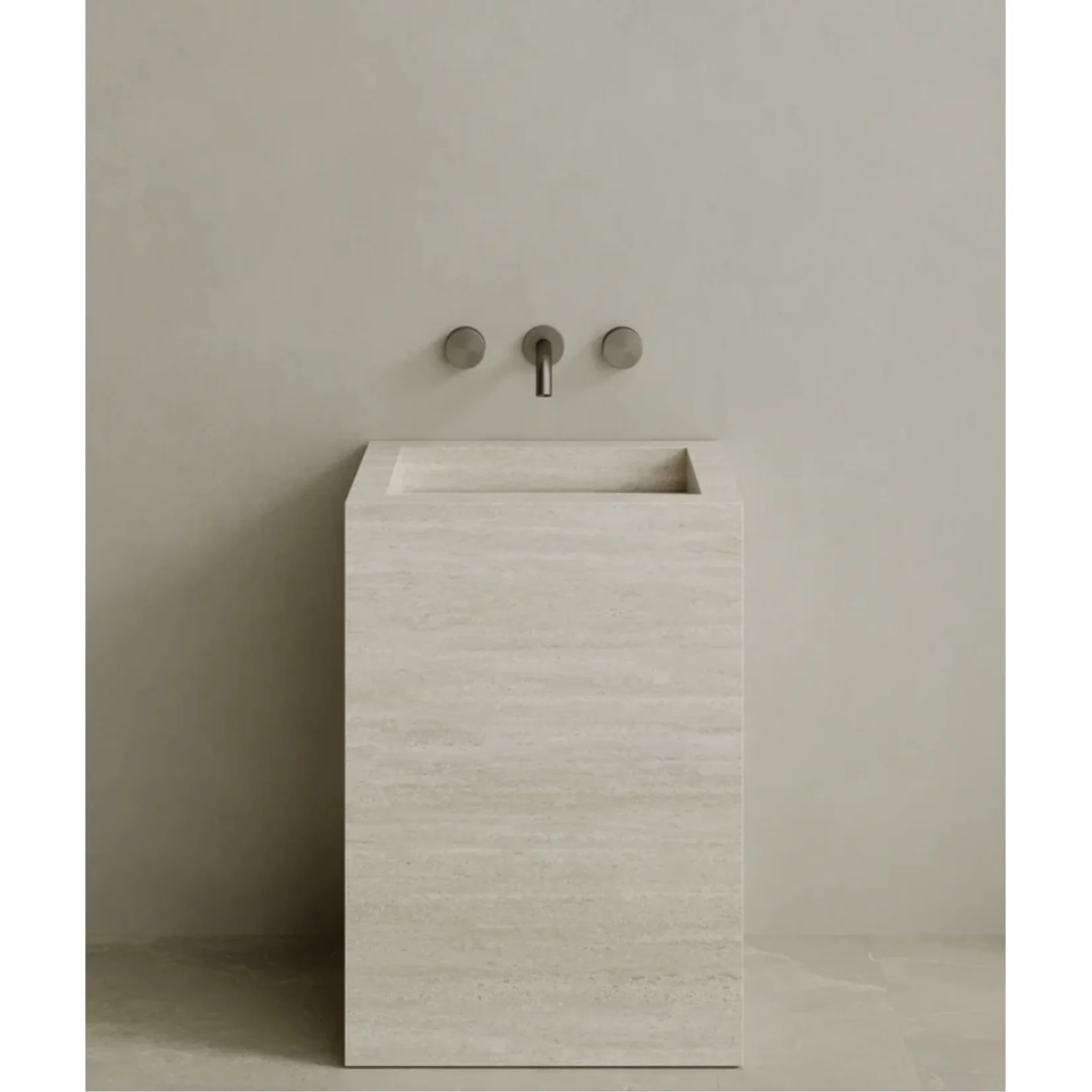 ELEMENTO BATH | QUATTRO STONE PEDESTAL SINK | $3,423.20 - $7,004.80 - Image 2