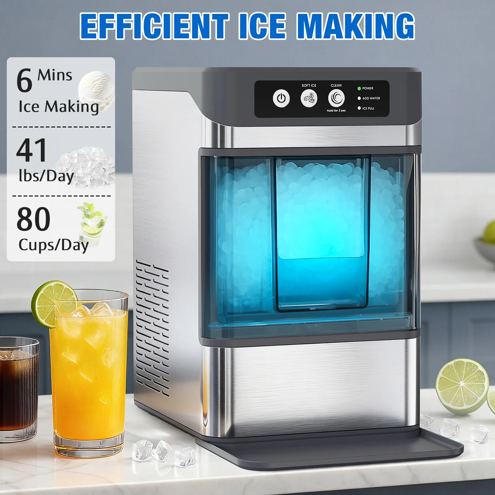 Advwin Nugget Ice Maker Countertop for Chewable Ice - Image 3