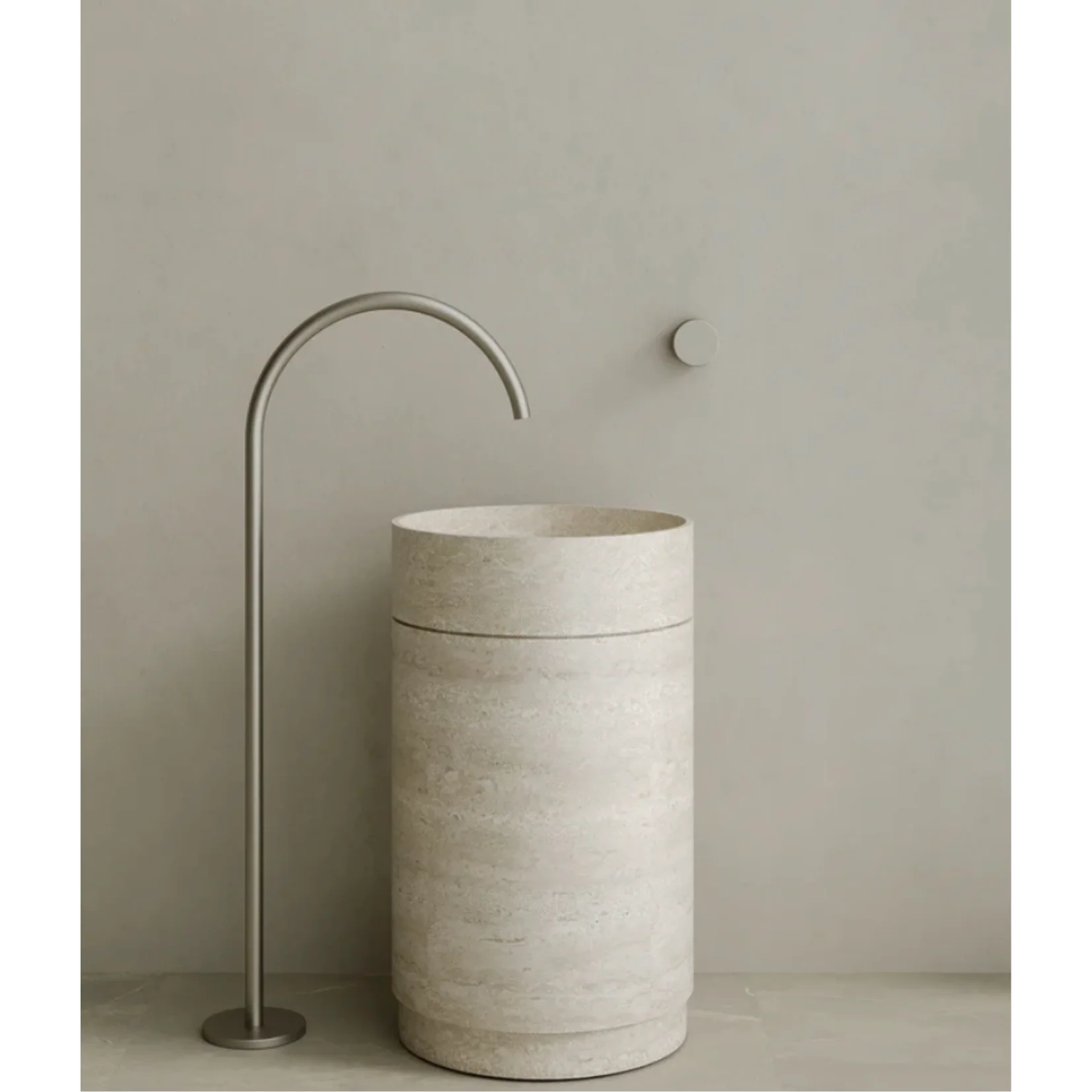ELEMENTO BATH | ROTUNDI STONE PEDESTAL SINK | $5,348.75 - $10,945.00 - Image 2