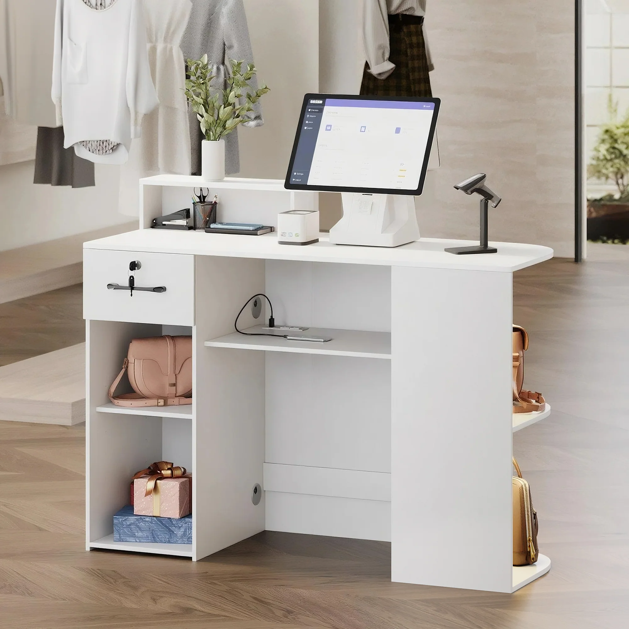 Advwin LED Reception Desk for Office - Image 3