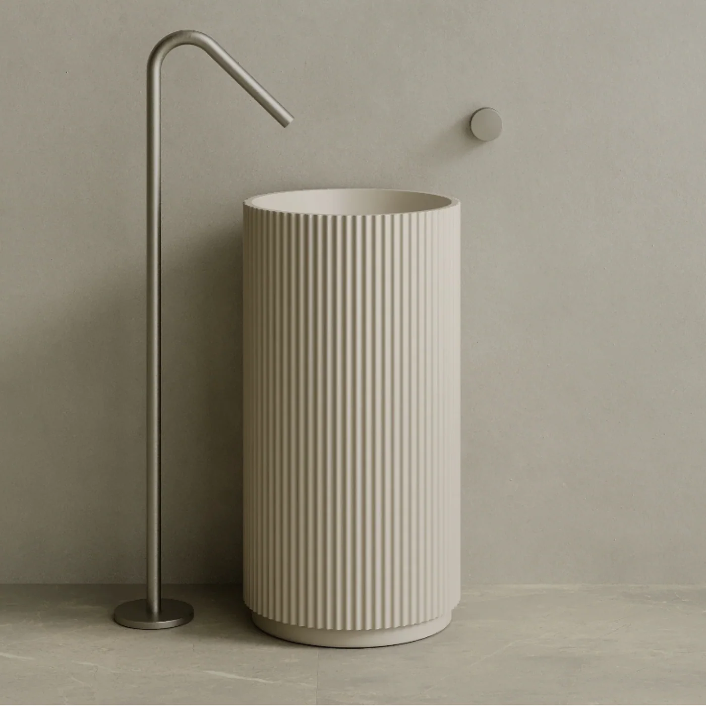 ELEMENTO BATH | 18" x 33" STONE PEDESTAL SINK | $1,536.25 - $1,624.90 - Image 2