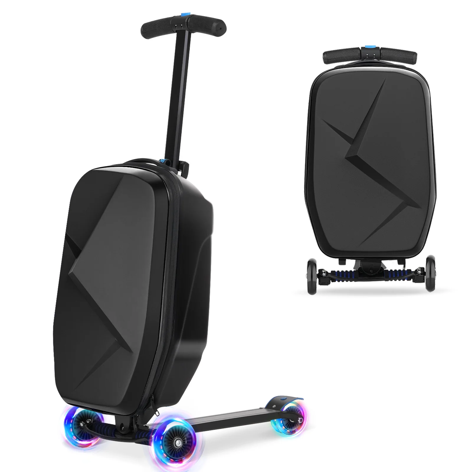 Advwin Foldable Hardshell Scooter Suitcase Black - Image 1