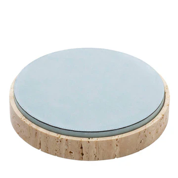 GIOBAGNARA | GIZA LEATHER & MARBLE ROUND BOX #7 | $855.00 - Image 1