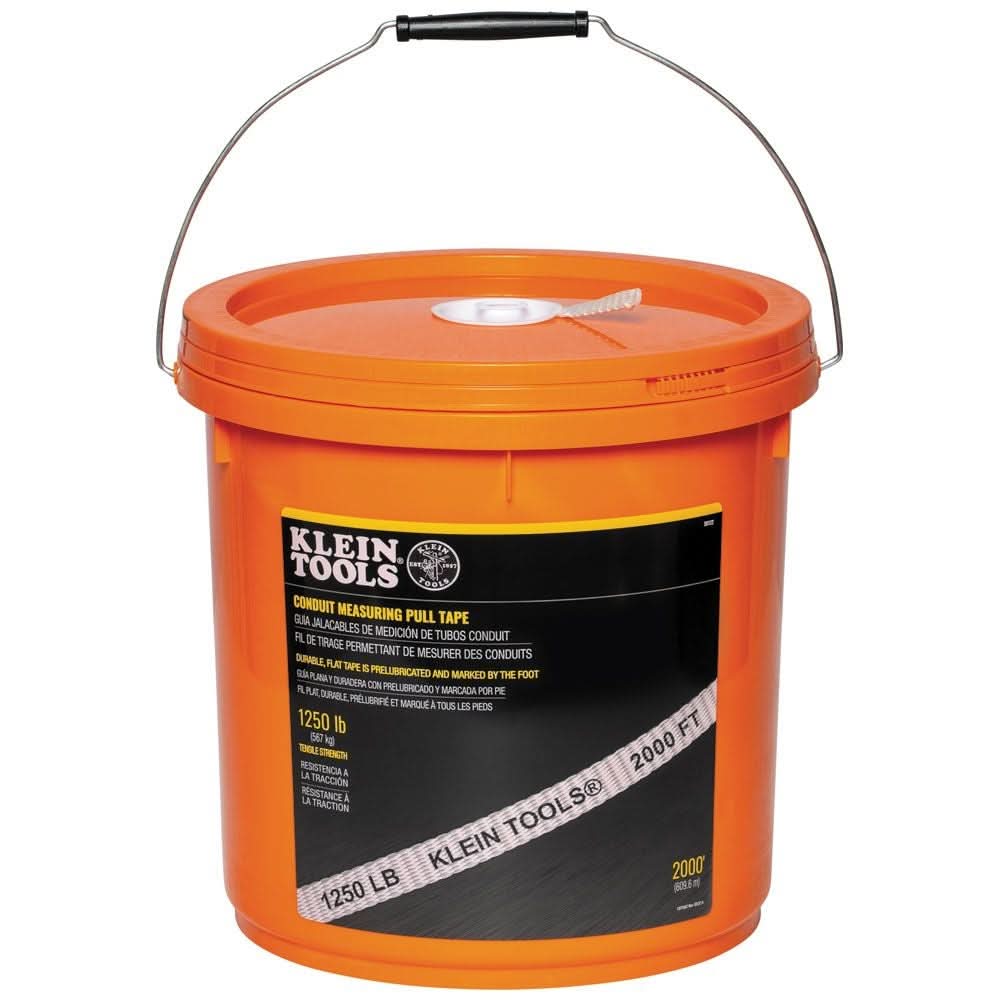 Klein Tools 50122 Conduit Measuring Pull Tape, 1250-Pound x 2000-Foot - Image 1