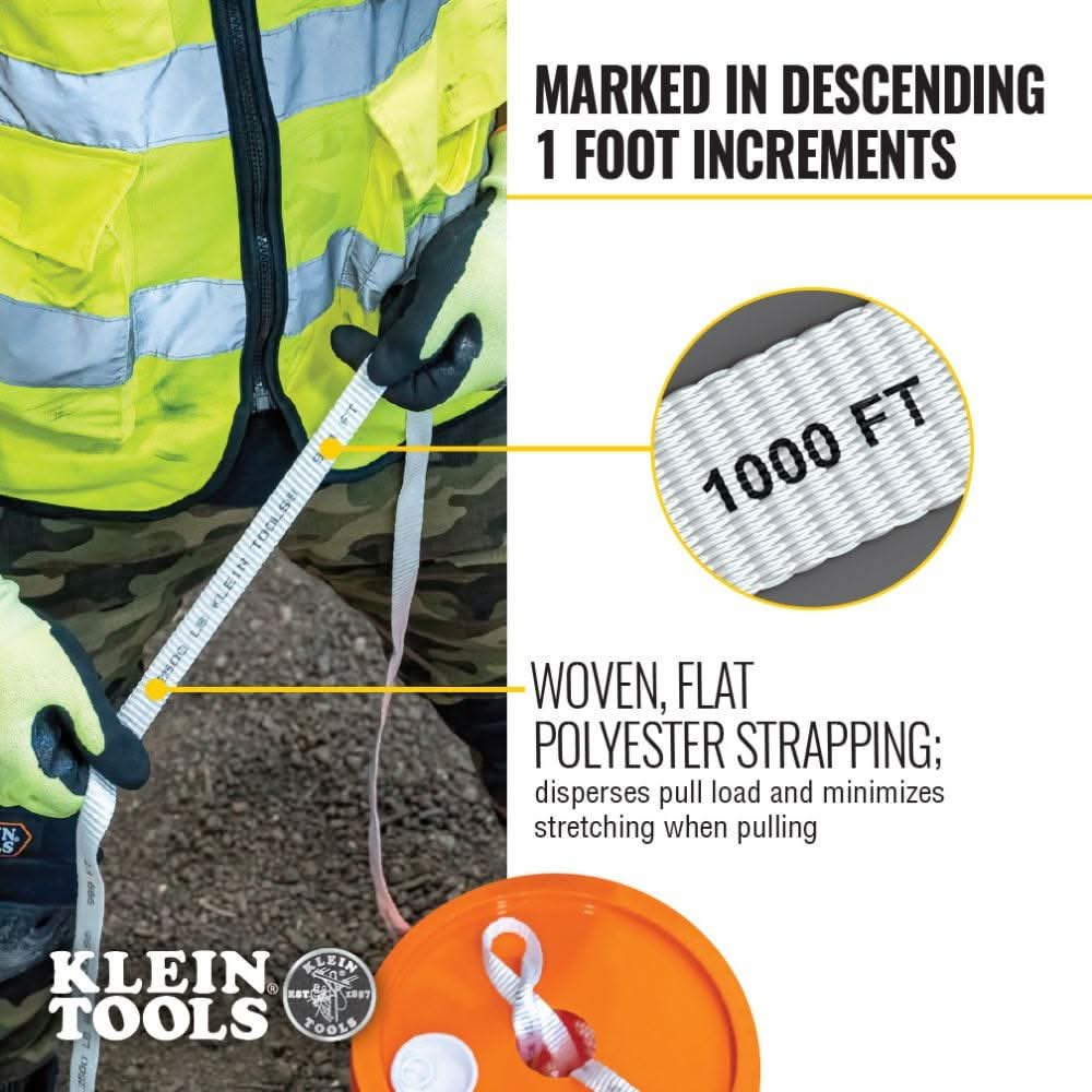 Klein Tools 50131 Conduit Measuring Pull Tape, 1800-Pound x 1300-Foot - Image 3
