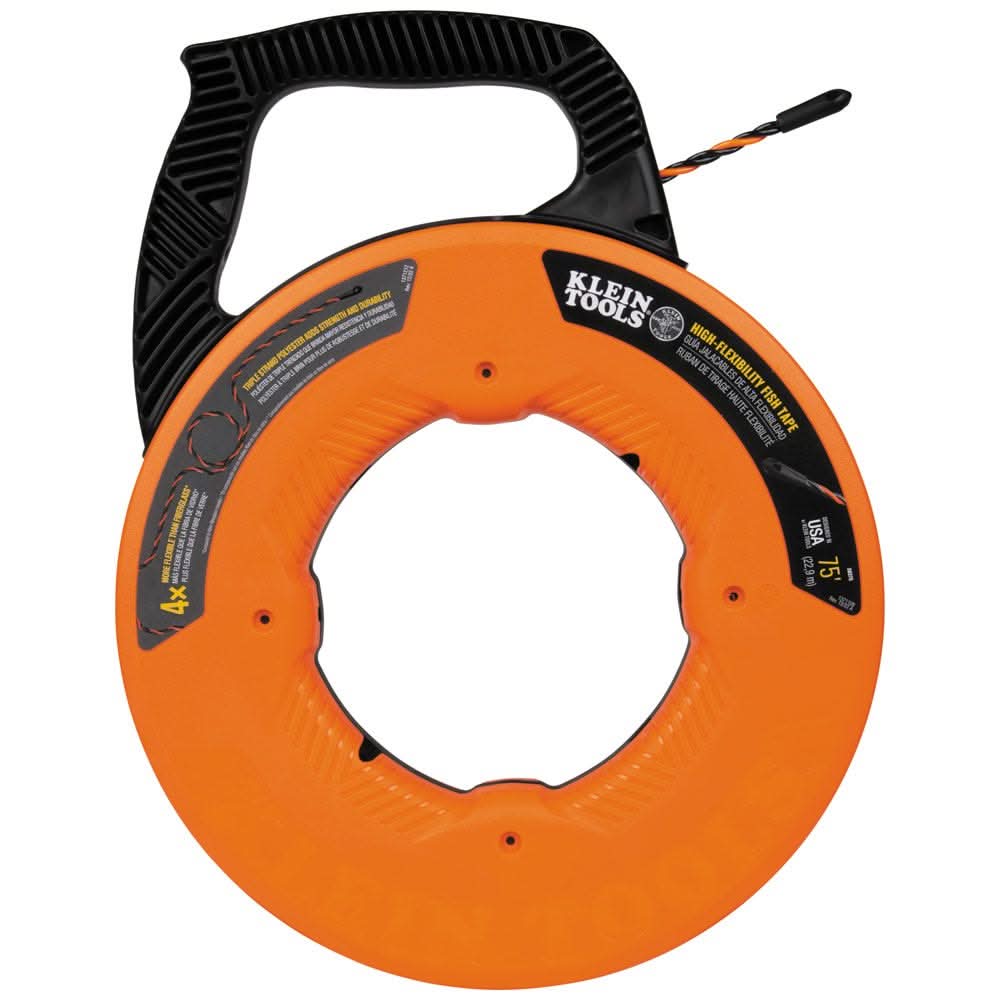 Klein Tools 50375 High Flex Polyester Fish Tape, 75 ft. - Image 2