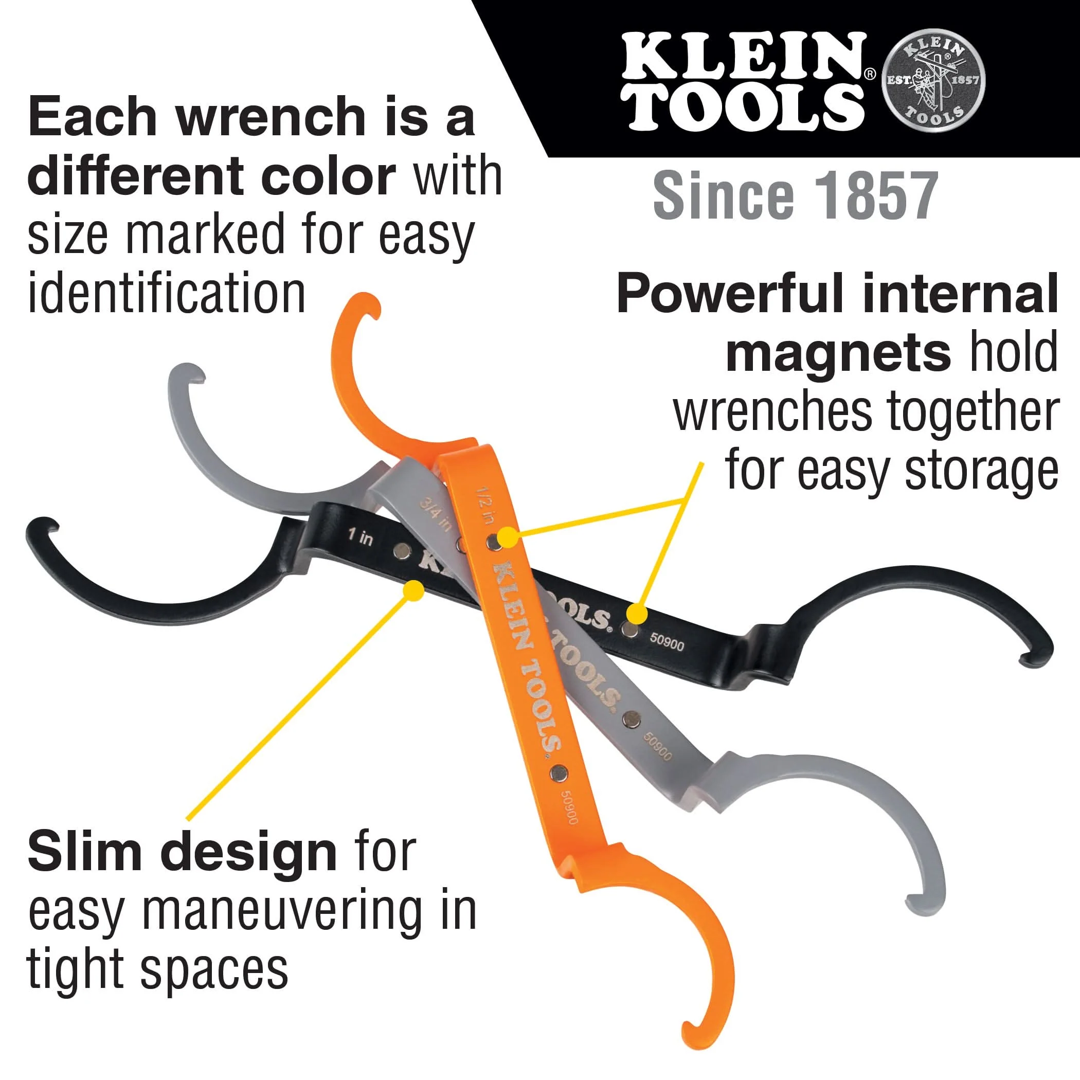 Klein Tools 50900R Locknut Wrench Set - Image 2