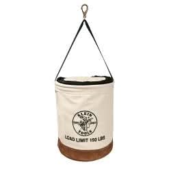 Klein Tools 5104CLR17 Canvas Bucket with Closing Top, 17-Inch - Image 1
