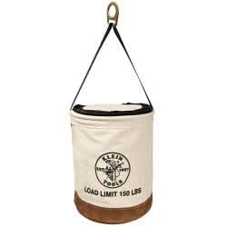 Klein Tools 5104CLR22 Canvas Bucket with Bucket Top, 22-Inch - Image 1