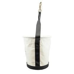 Klein Tools 5113S Tapered-Wall Bucket with Swivel Snap Hook, Canvas - Image 3