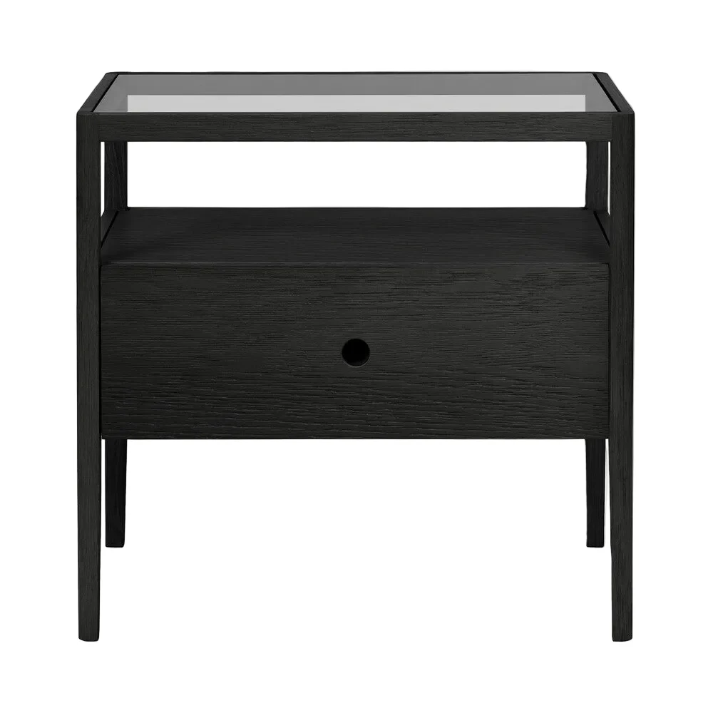 ETHNICRAFT SPINDLE BEDSIDE TABLE – OAK BLACK | 9.00