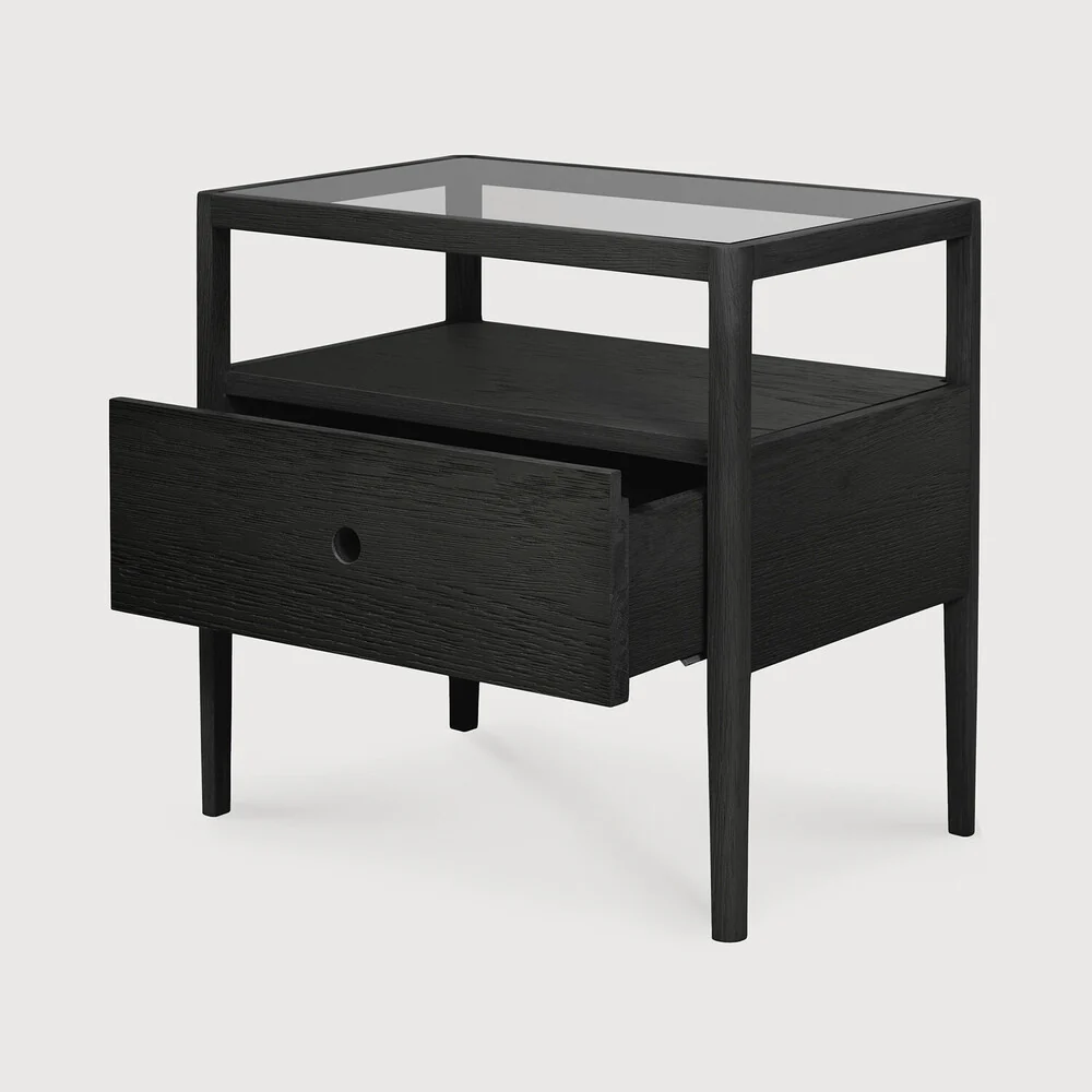 ETHNICRAFT SPINDLE BEDSIDE TABLE - OAK BLACK | $999.00 - Image 3