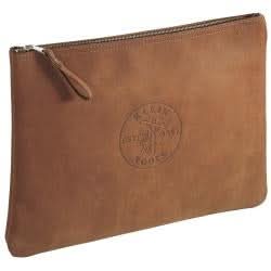 Klein Tools 5136 Zipper Bag, Contractor’s Leather Portfolio