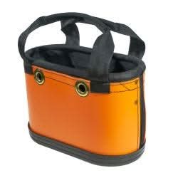 Klein Tools 5144HBS Hard-Body Bucket, 15-Pocket Oval Bucket, Orange/Black - Image 2